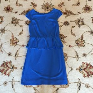 Express Blue Peplum Dress