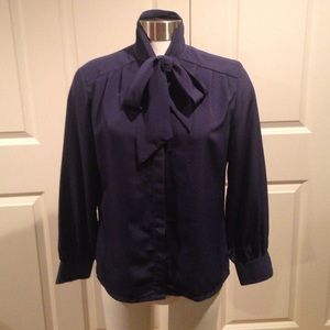 Navy Pendleton Country Sophisticated blouse