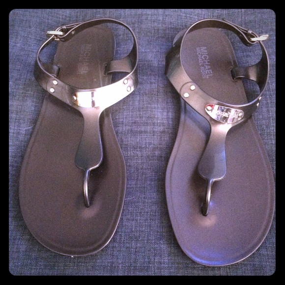 Authentic Brown Michael Kors Jelly Sandals