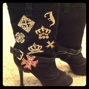 Dollhouse Krew Bling Patched Boots