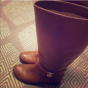 Michael Kors Brown Leather Riding Boots