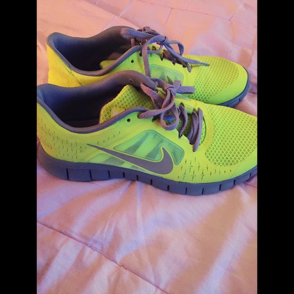 Neon Nike Free Runs
