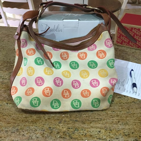 Dooney and Bourke Polka Dot Hobo Bag