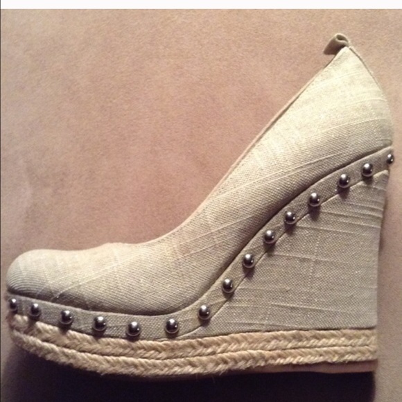 Aldo Decina Tan Wedge Espadrilles NWOT sz 8, 38.5