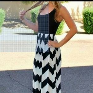 Chevron maxi dress