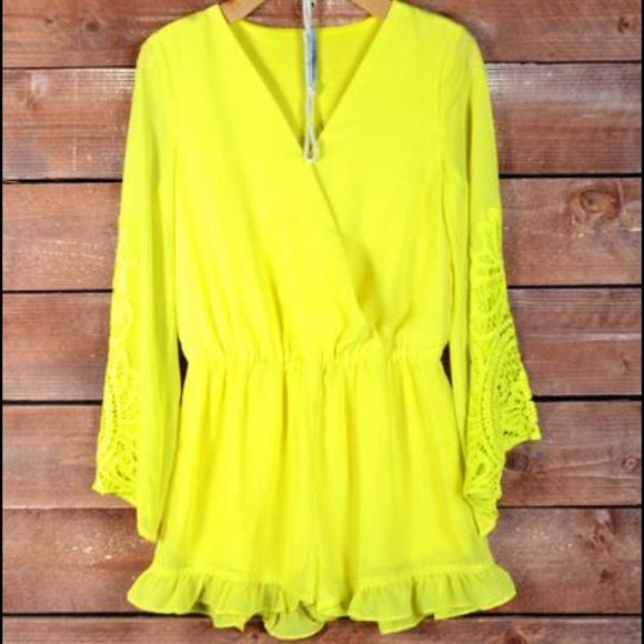 Neon Yellow Romper
