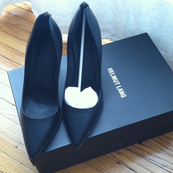 8/8.5 Helmut Lang Black Leather Stiletto