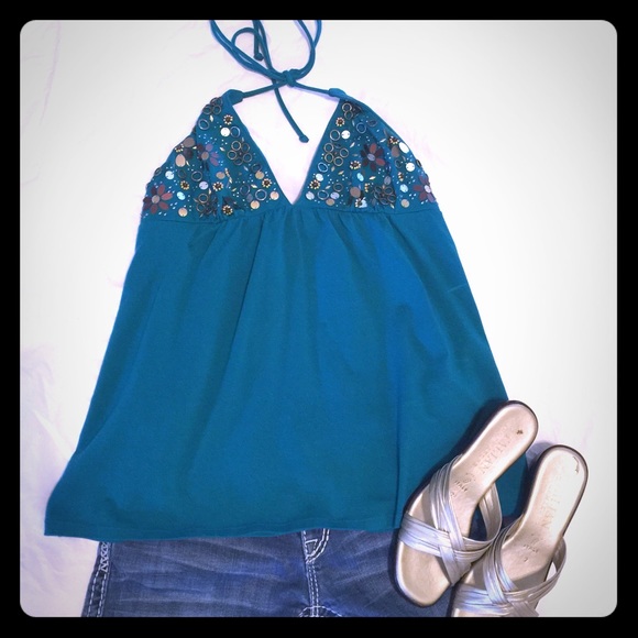 🌞3/$30 Victorias  Secret Beaded Halter Bra Top.