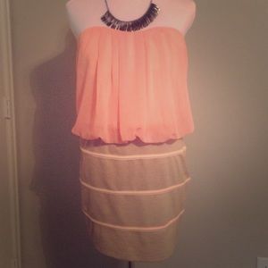 Strapless mini dress