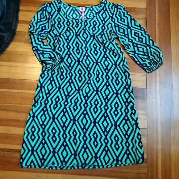 BUNDLED Green and navy dress