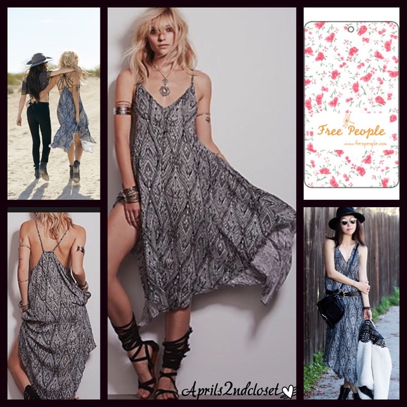 SOLD BUNDLE Free People Print Maxi Slip Dress - Picture 4 of 4