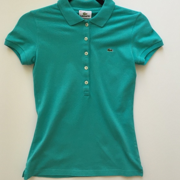 Teal blue Lacoste slim fit polo