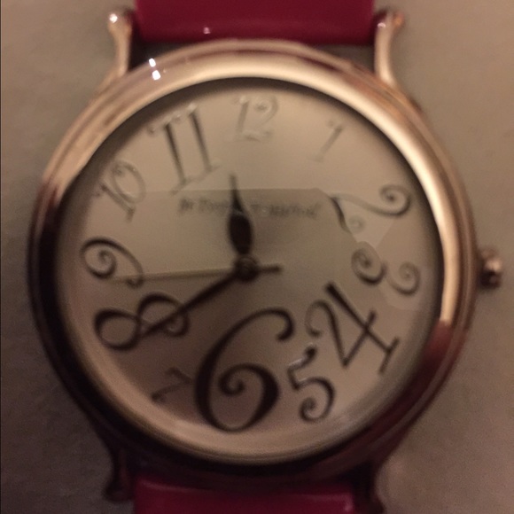 Betsy Johnson hot pink watch
