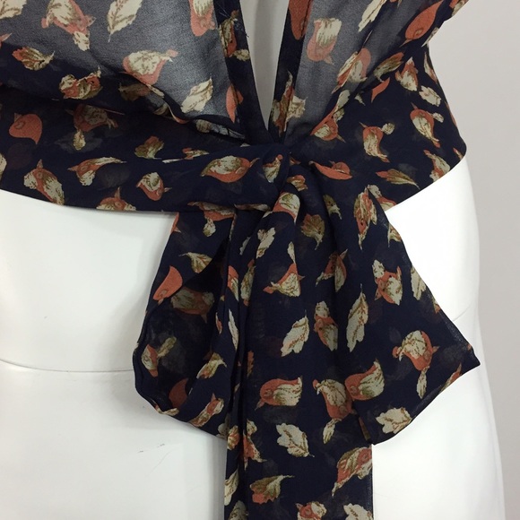 Nordstrom Tops - Birds and Leaves Open Back Sleeveless Top with Bow Nordstrom Tops - Birds and Leaves Open Back Sleeveless Top with Bow