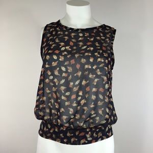 Nordstrom Tops - Birds and Leaves Open Back Sleeveless Top with Bow Nordstrom Tops - Birds and Leaves Open Back Sleeveless Top with Bow