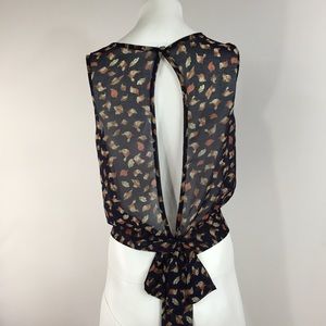 Nordstrom Tops - Birds and Leaves Open Back Sleeveless Top with Bow Nordstrom Tops - Birds and Leaves Open Back Sleeveless Top with Bow