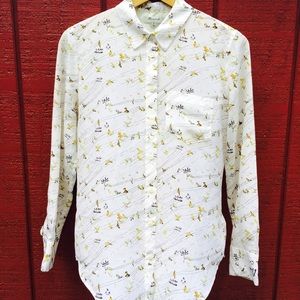 Madewell silk button up