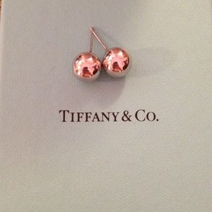 Imitation Tiffany & Co silver ball studs