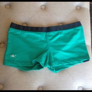 teal Aqua workout shorts like Nike pro Small