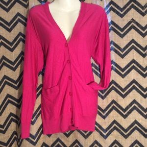 Dkny hot pink cardigan
