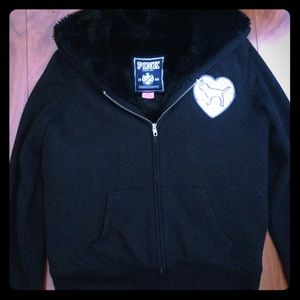 Pink fur lined jacket