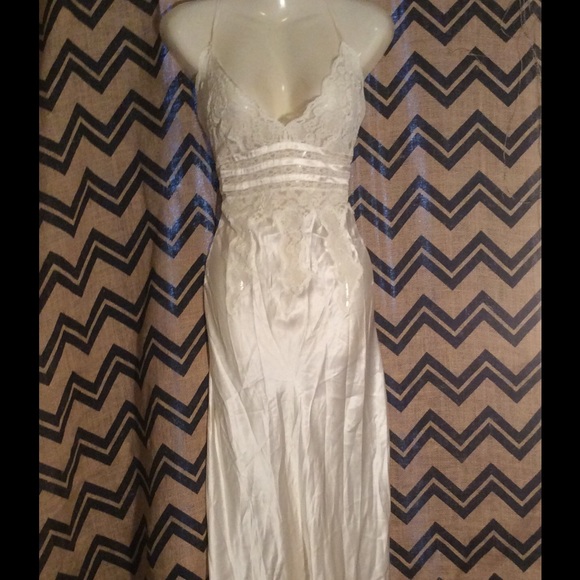 Victoria's Secret white silk lace gown