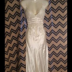 Victoria's Secret white silk lace gown