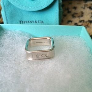 Tiffany and Co. sterling silver square ring
