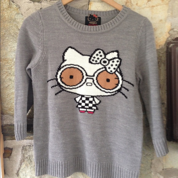Hello Kitty x Forever 21 mod 70s sweater glasses