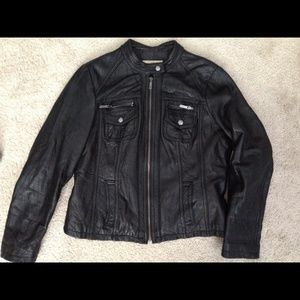 Michael Kors black leather jacket