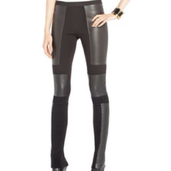 BCBG leather leggings