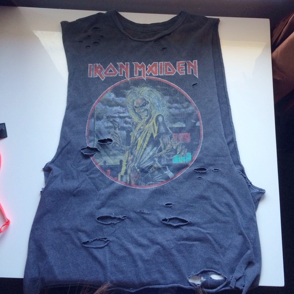 Brandy melville IRON MAIDEN cutoff