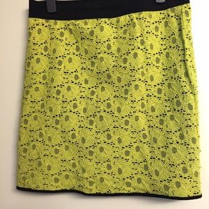 Urban Outfitters highlighter yellow lace skirt