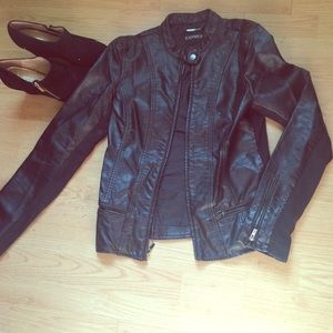 SALE💕Express Black leather jacket