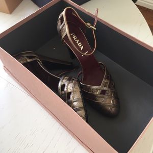 Prada Silver and Gold shoes