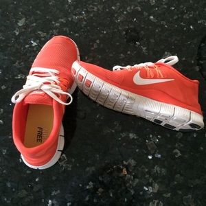 nike free run 5.0 sneakers orange