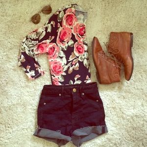 🎀TRADED🎀 Floral Cardigan Size S