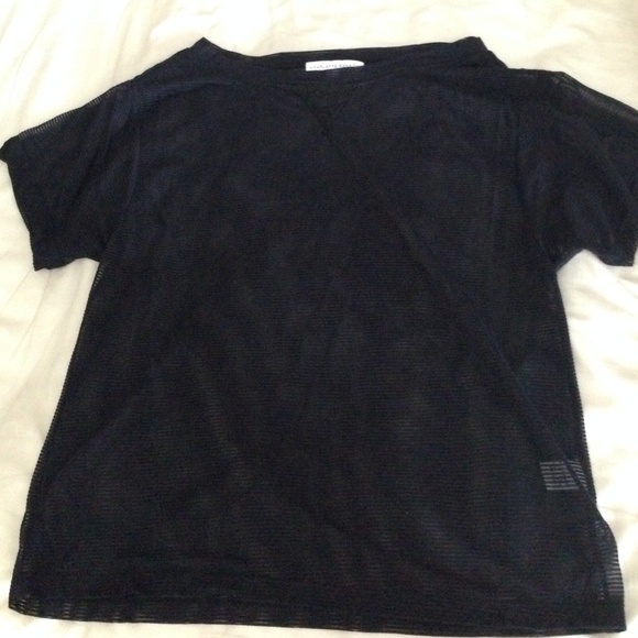 Black Charlotte Ronson shirt with cute lace detail