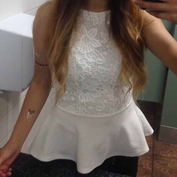 White peplum shirt