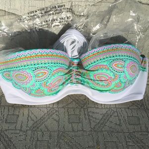 Victoria secret bandeau bikini top paisley 36C