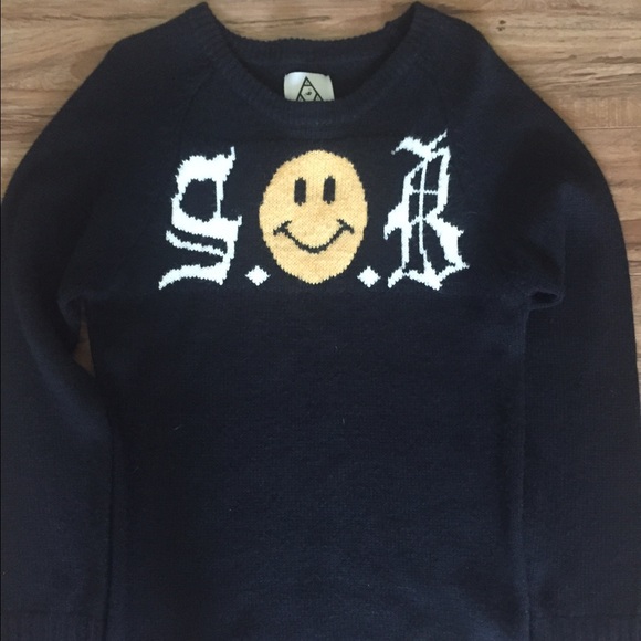 UNIF S.O.B. Smiley Face Sweater SOB