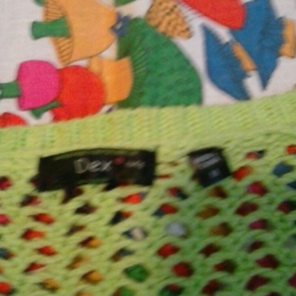 Neon green fish net shirt - Picture 2 of 3