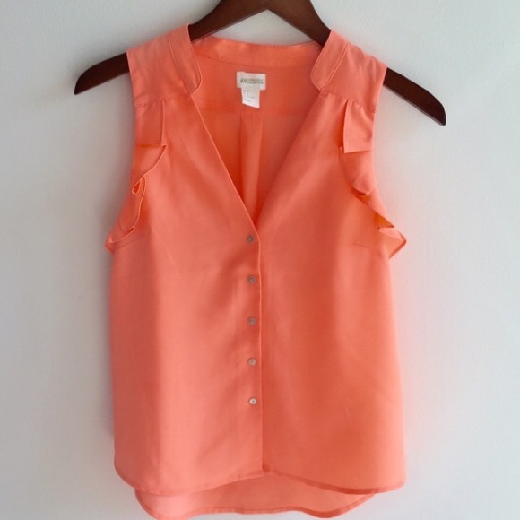 BUNDLED [H&M] tangerine ruffled tank - Picture 3 of 4