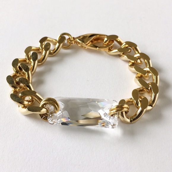 L.George Designs Jewelry - L.George Gold  Molly Bracelet with Swarovski.