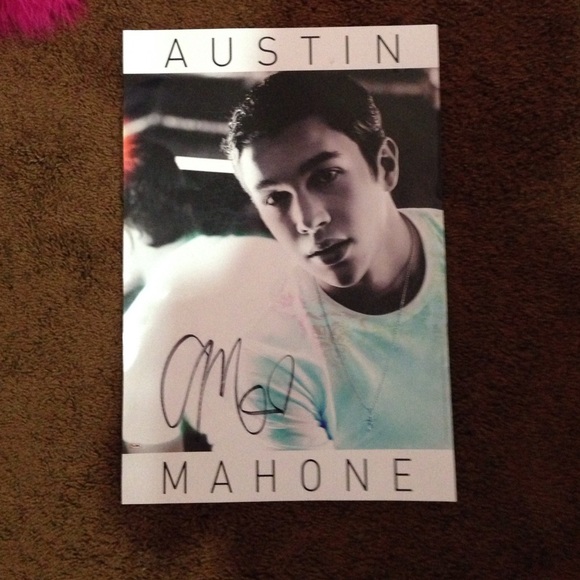 Austin Mahone autographed poster