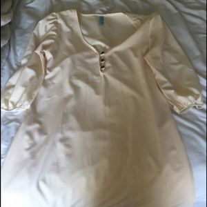 Over sized low yellow tone- beige dress