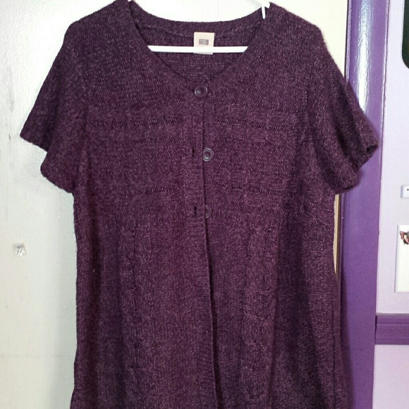 SOLD ✔ Purple Short-sleeved Sweater, XL