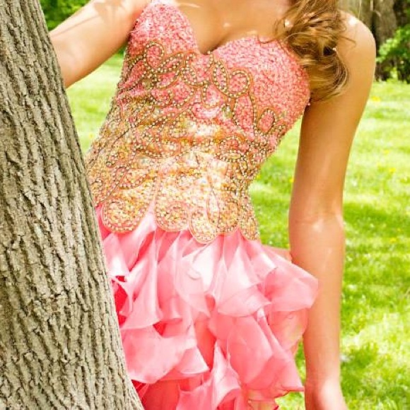 2014 Sherri Hill Pink Prom Dress - Picture 1 of 4