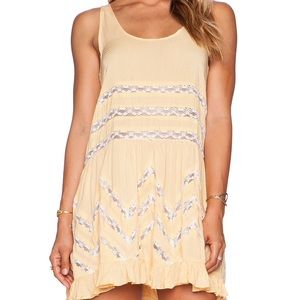 Free People Voile and Lace Trapeze Slip