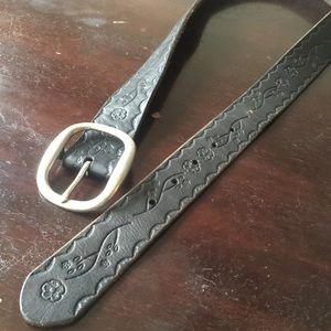 Lucky Brand Floral Engraved Belt
